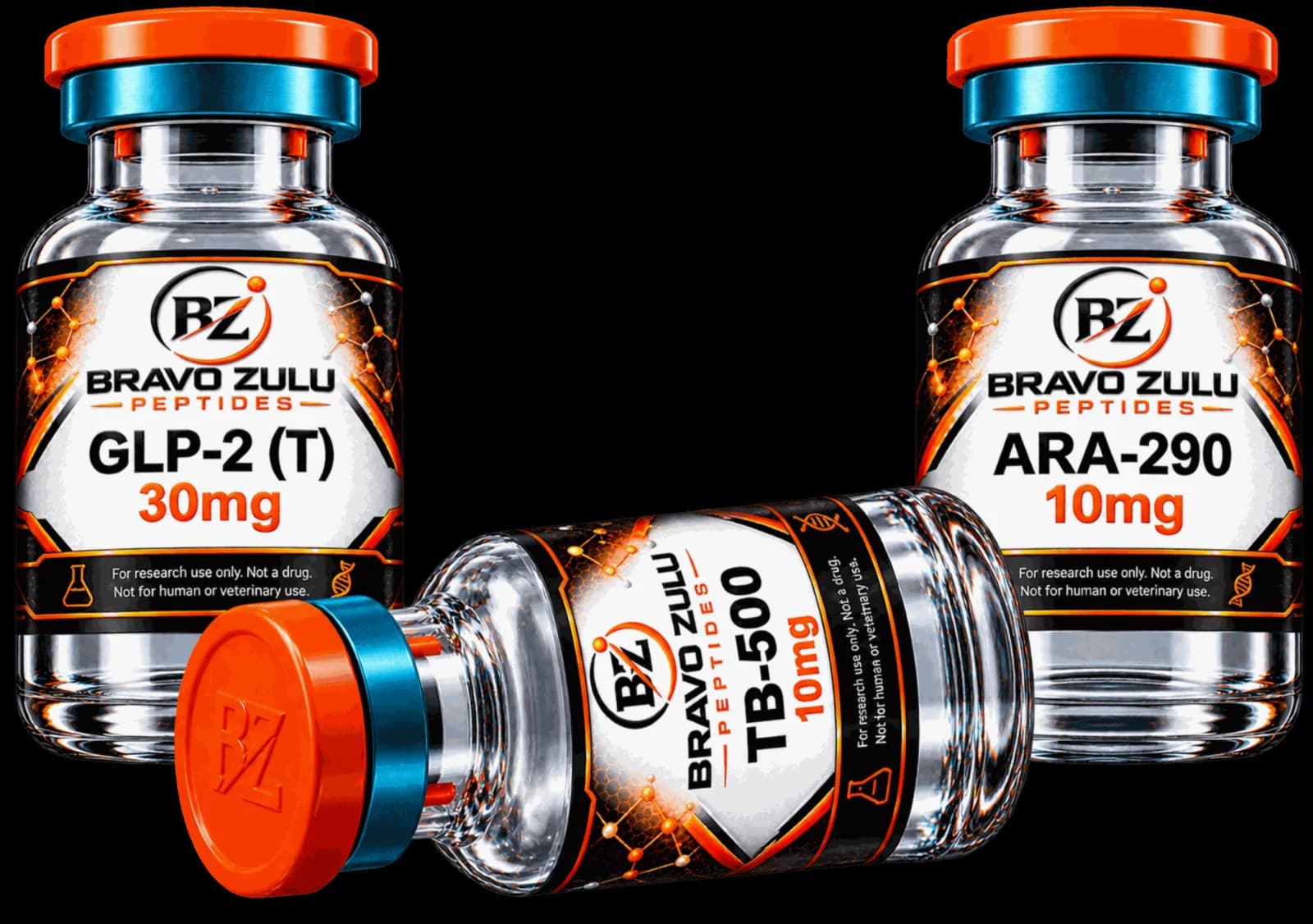 Bravo Zulu Peptides research vials